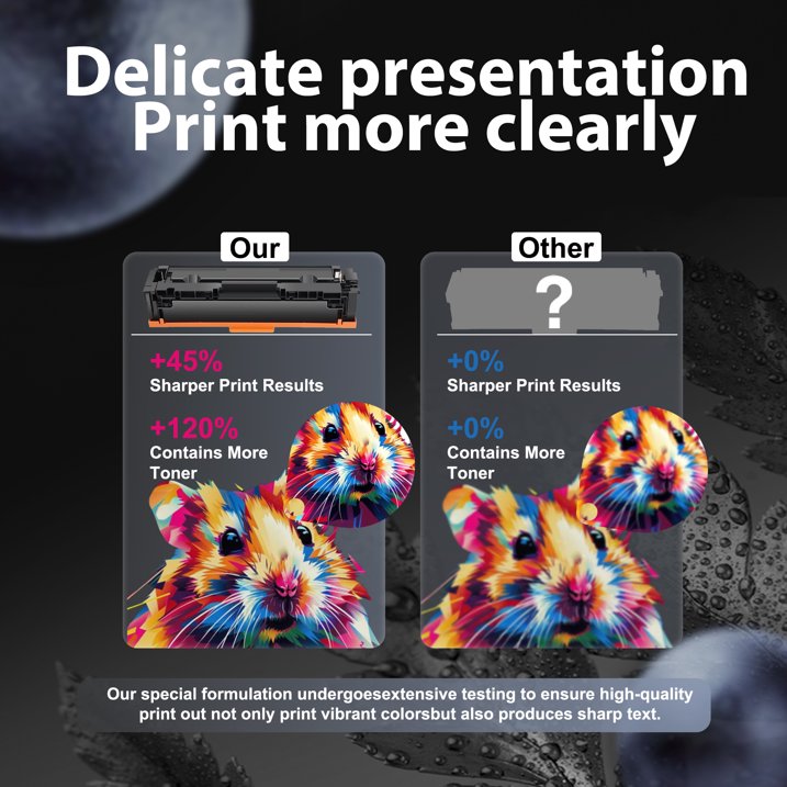 202A Toner Cartridge Compatible for 202A for Color Laserjet Pro M281fdw M281cdw Printer Ink (Black, Cyan, Magenta, Yellow 4-Pack)