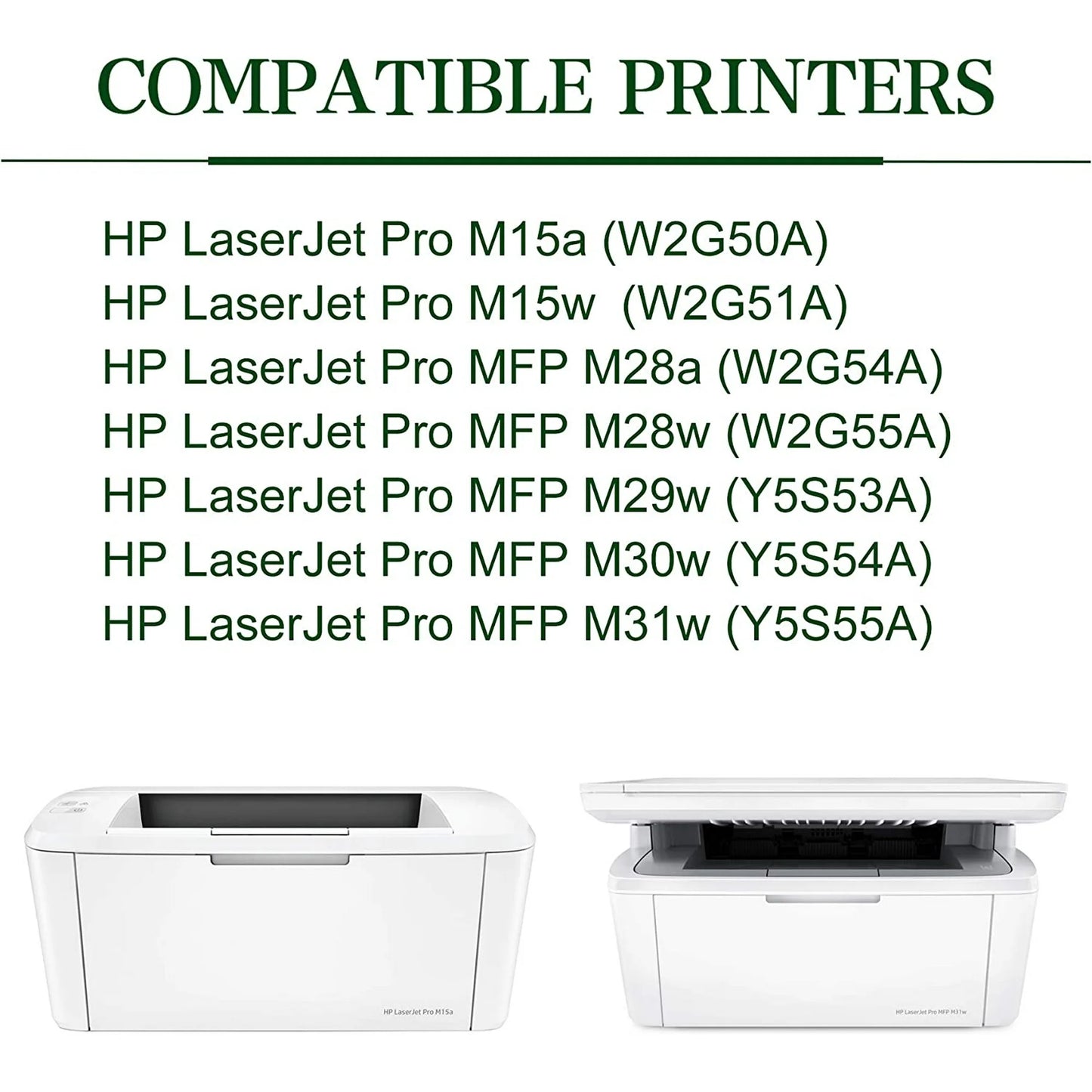 2-Pack (Black) 48A | CF248A Toner Cartridge Compatible for HP Pro M15a M15w M28a M28w M30w M31w Printer CF248A Toner Cartridge.