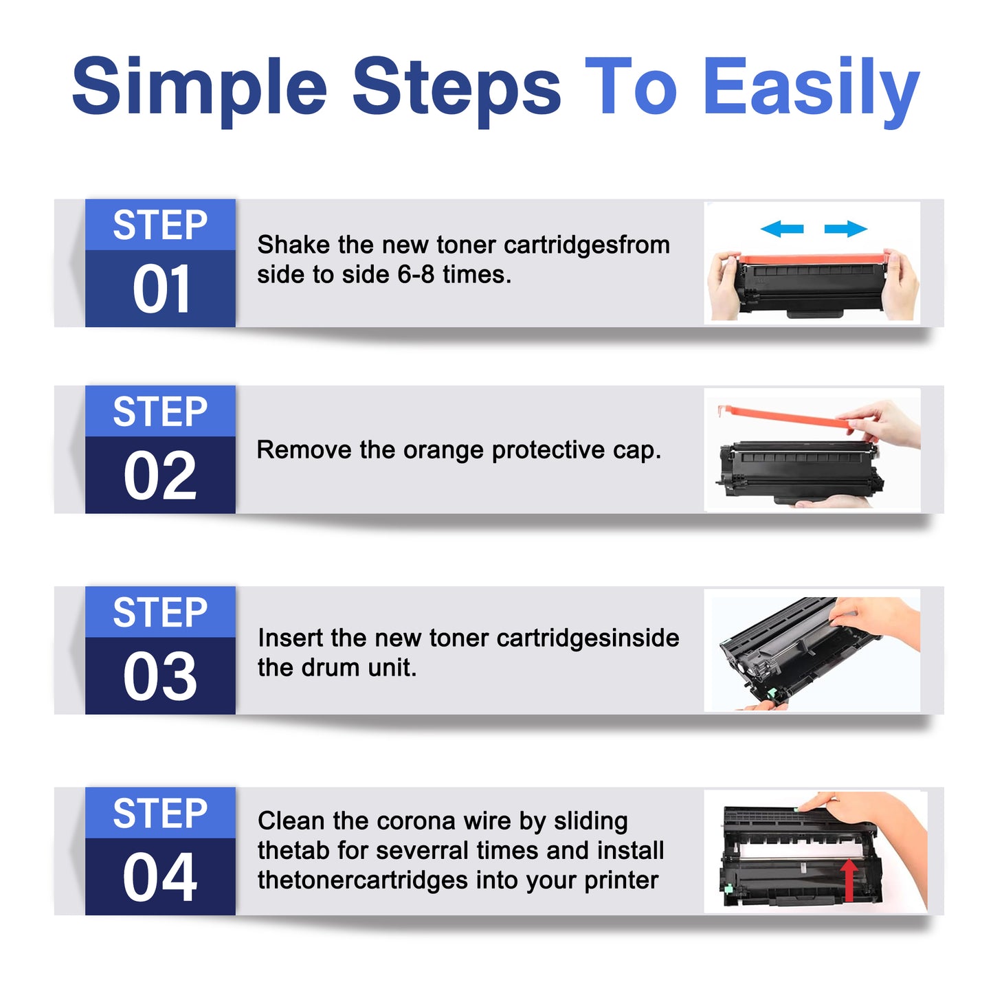 TN830 Toner Cartridge ZXTZX Compatibles for Brother TN-830 Compatibles for HL-L2465DW MFC-L2760DW Series Printers 2 Pack Black