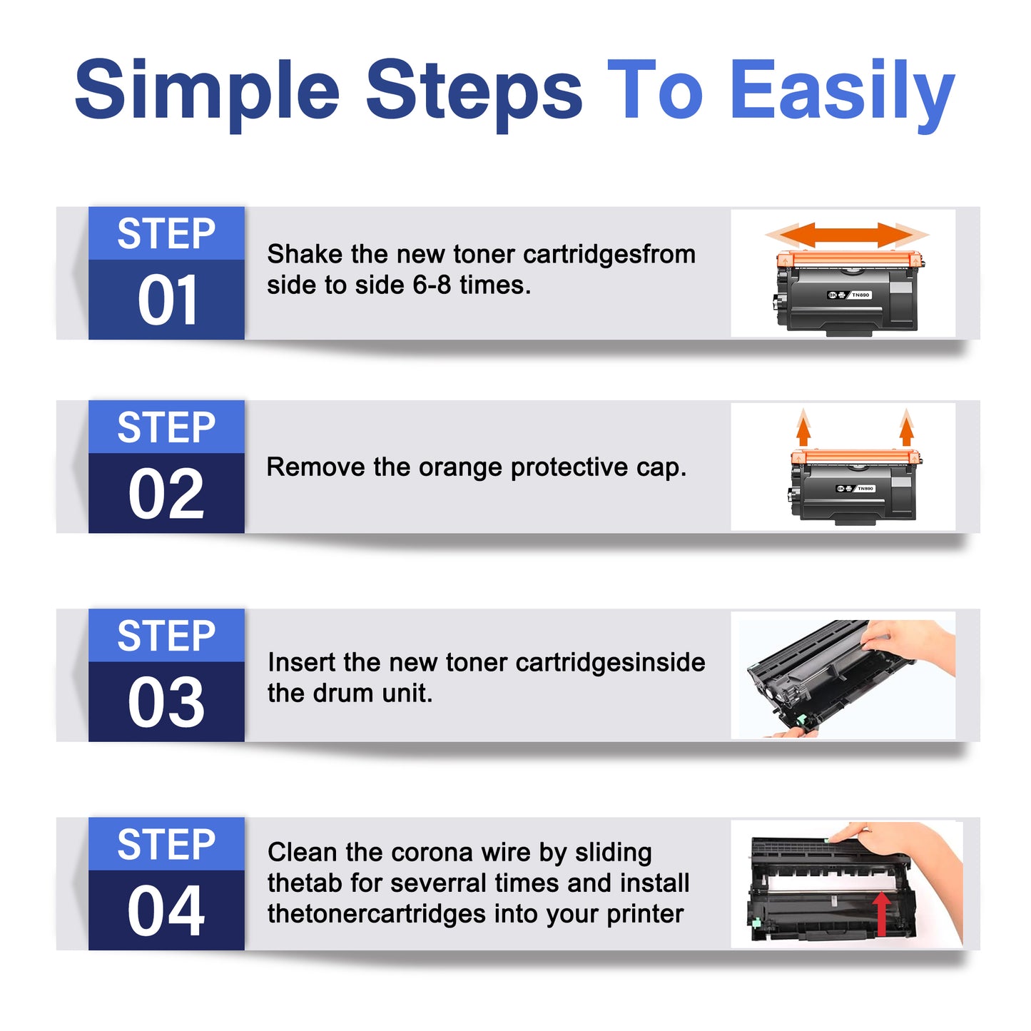 TN890 Toner Cartridge ZXTZX Compatibles for Brother TN-890 Compatibles for HL-L6250DW MFC-L6900DW Series Printers 1 Pack Black