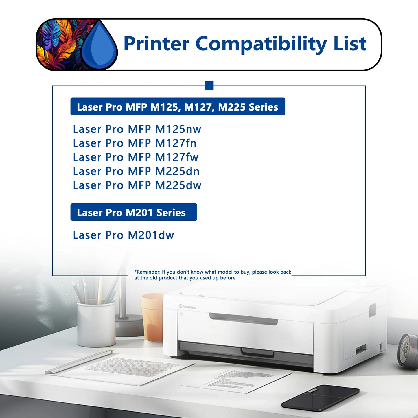 83A Toner Cartridge 2 Pack Compatible for HP 83A CF283A Black Toner Cartridges for Laser Pro M201, Laser Pro MFP M125, M127, M225 Series Printers