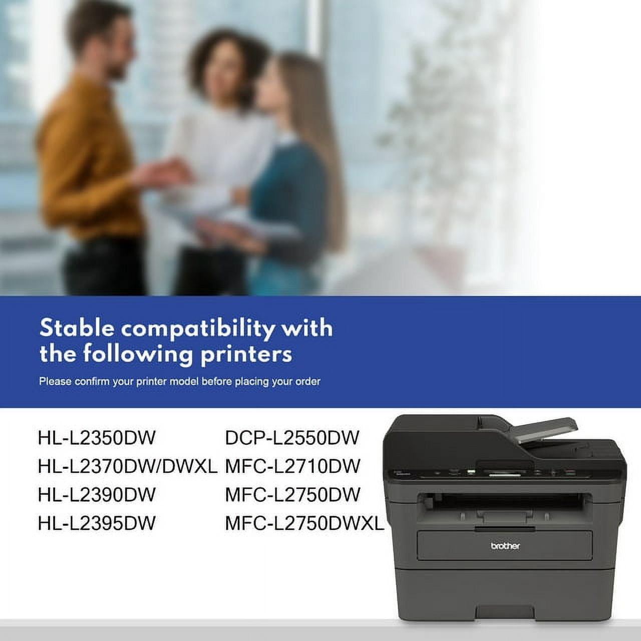 TN760 TN730 Toner Cartridge: Compatible 2 Pack Black Toner Replacement for Brother TN760 TN730 Toner Cartridge HL-L2350DW L2395DW L2390DW MFC-L2710DW L2750DW Printer High Yield