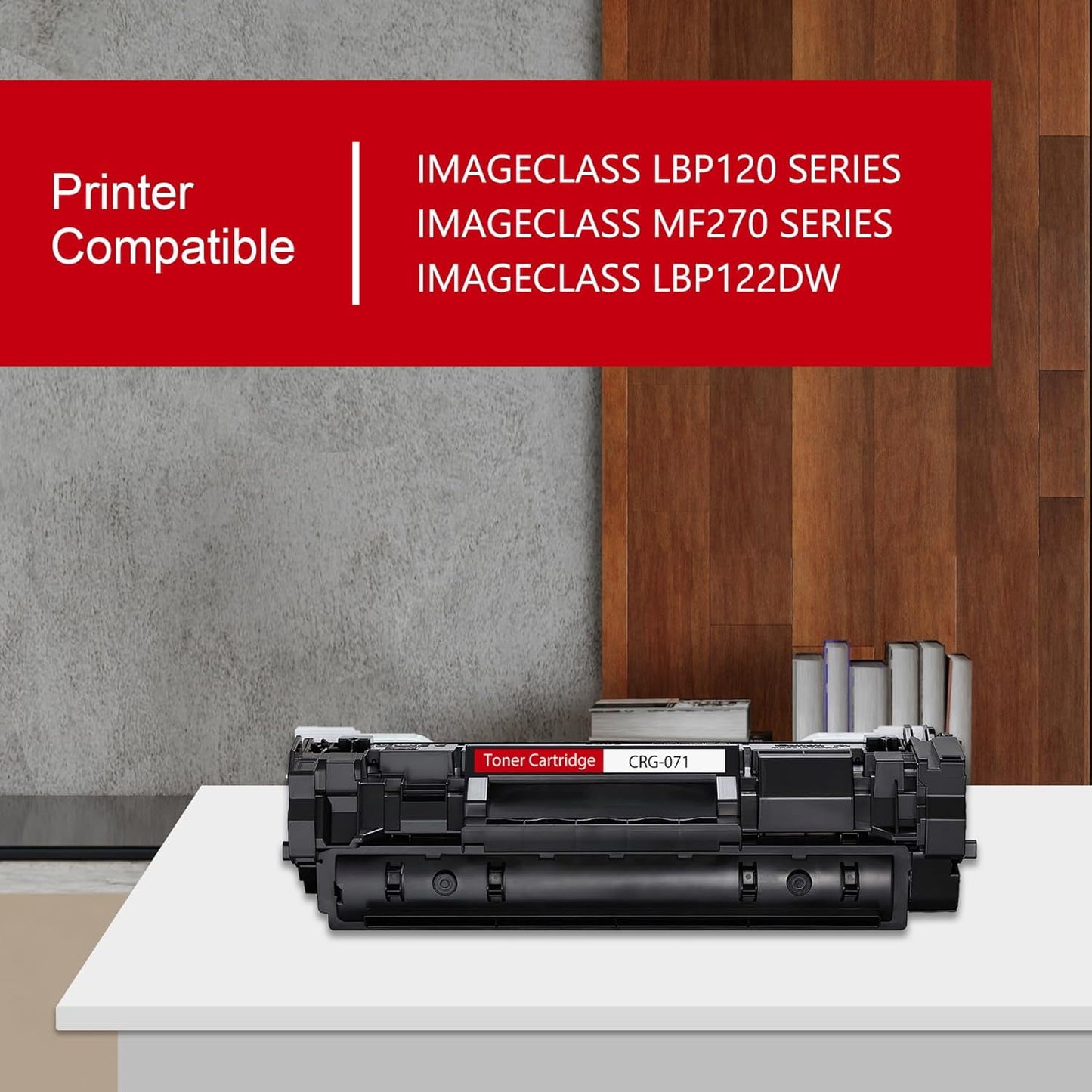 071 CRG071 High-Yield Black Toner Cartridge (1-Pack) 071 Toner Cartridge Replacement for Canon 071 Toner LBP122dw Printer