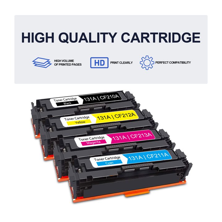 131A Toner With Chip Compatible for 131A CF210A Toner Cartridges for M276nw Printer (5 Pack)
