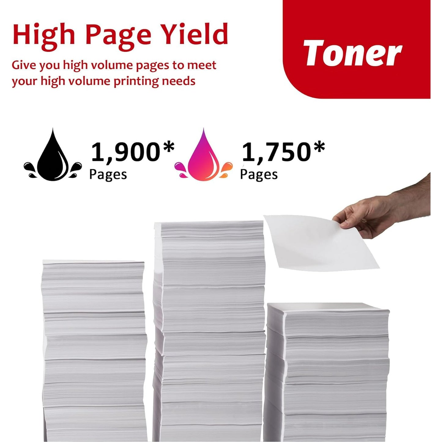 067 (Black Cyan Magenta Yellow, 4 Pack) Toner Cartridge Replacement for Canon 067 067H Cartridge MF656Cdw MF654Cdw MF653Cdw LBP632Cdw Printer