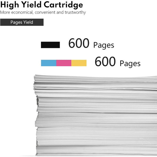 LC75 High Yield Ink Cartridge (4-Pack, 1BK/1C/1M/1Y) - LC75BK LC75C LC75M LC75Y Ink Cartridge Compatible for Brother LC75 MFC-J280W MFC-J425W MFC-J430w MFC-J435W Printer