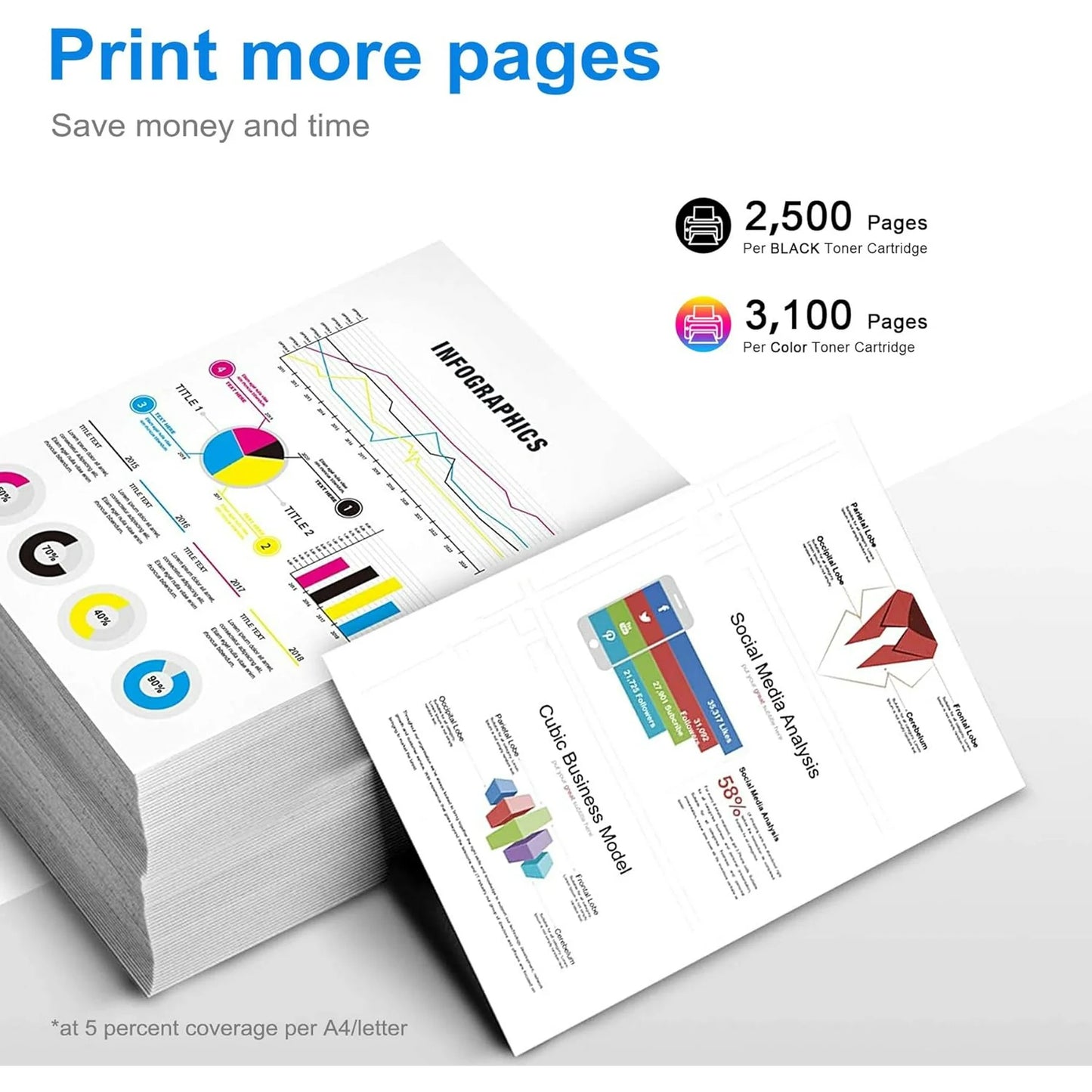 305A Compatible for HP 305A 305X CE410X CE410A Toner Cartridges for Pro m451nw M351A Printers (4 Pack)