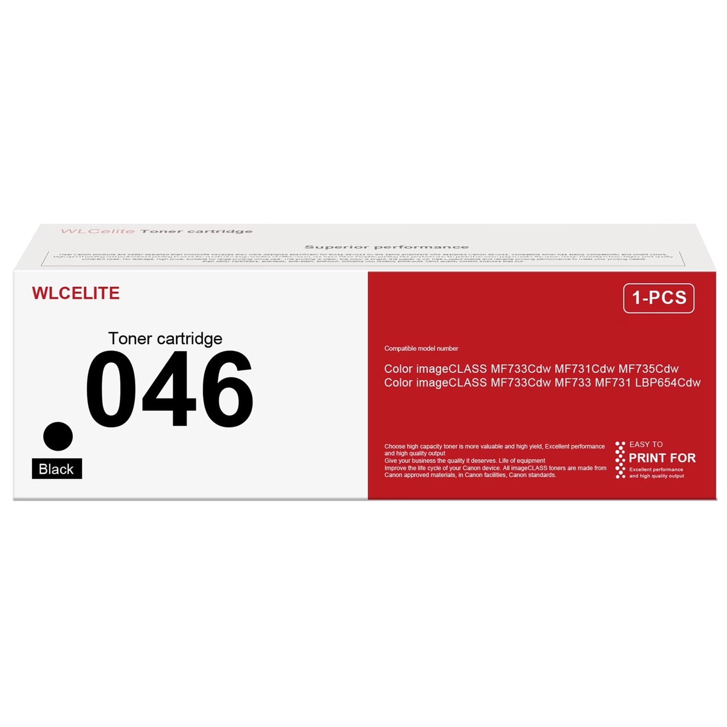 046 Toner Cartridge Replacement for Canon 046 Black Toner Cartridge for Color ImageCLASS MF731Cdw MF735Cdw Series Printer