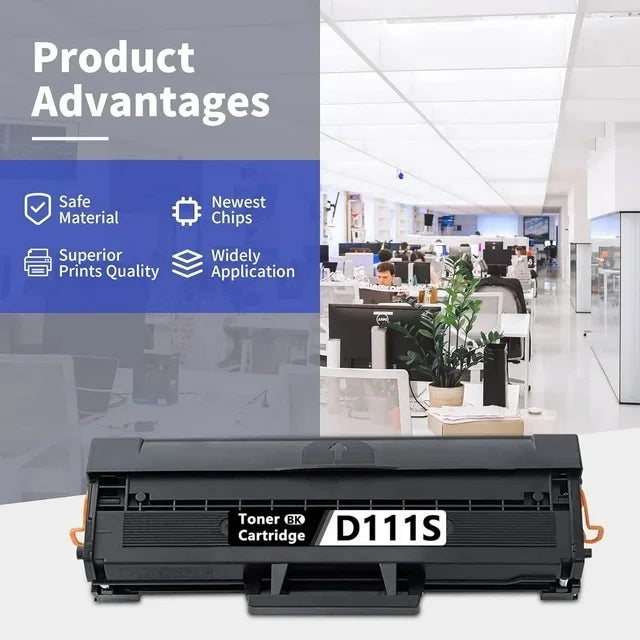 MLT-D111S SU814A 2-Pack Black Toner Cartridge Replacement for Samsung D111S MLT111S Work with Samsung MLT D111S 111SToner Xpress M2020 M2022 M2070FW Printer