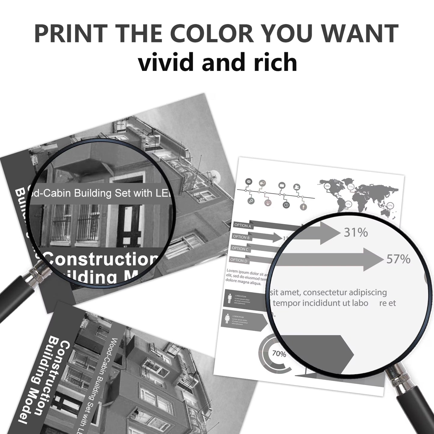 TN433 Black High Yield Toner Cartridge Compatible for Brother TN433BK HL-L8360CDW Printer - 2 Pack