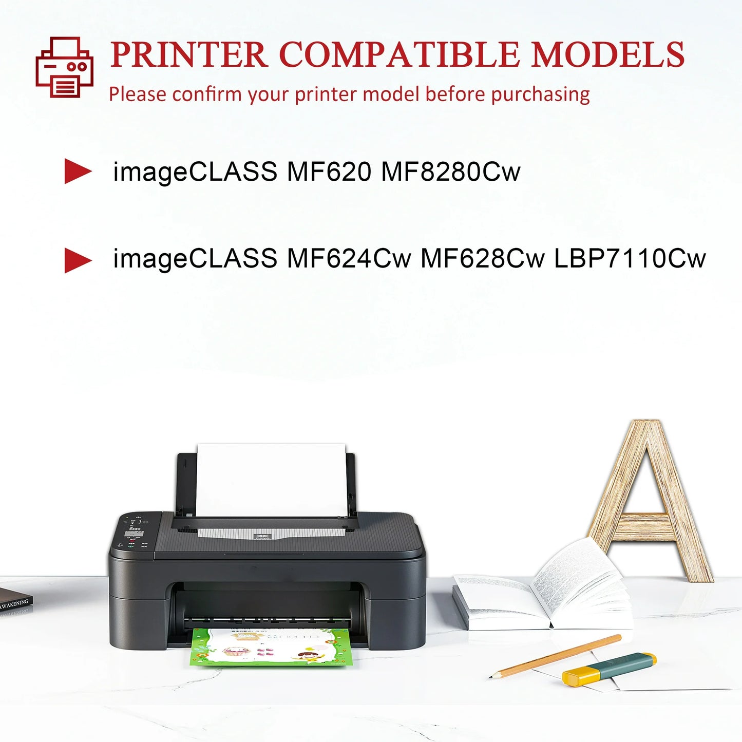 Magenta 131 Toner Replacement for Canon 131 Toner Cartridge for MF8280Cw MF624Cw Printer