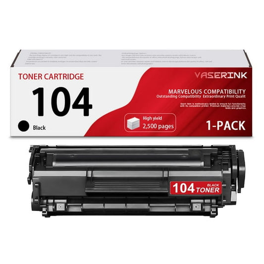 104 0263B001AA Toner Cartridge Black 1-Pack Replacement for Canon 104 ImageCLASS D420 MF4150d MF4270dn MF4350d MF4370dn MF4690 Printer