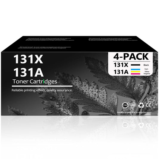 131X 131A Toner Cartridge for Compatible HP 131X 131A Combo Pack Toner Cartridges Printer (4-Pack)