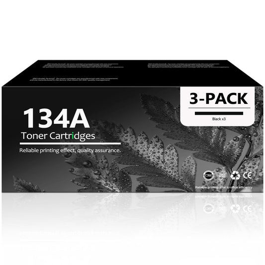 134A Black Toner Cartridge Compatible for 134A W1340A Toner Cartridges for LaserJet M234sdw M234dw Printer(3 Pack)