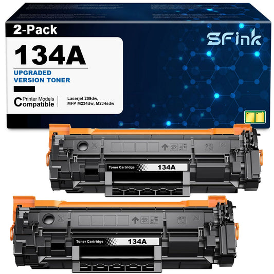 134A Toner Cartridges (with Chip) 2 Pack Black Compatible for HP 134A 134X W1340A W1340X Toner Cartridges for Laserjet 209dw, MFP M234dw, M234sdw Printer