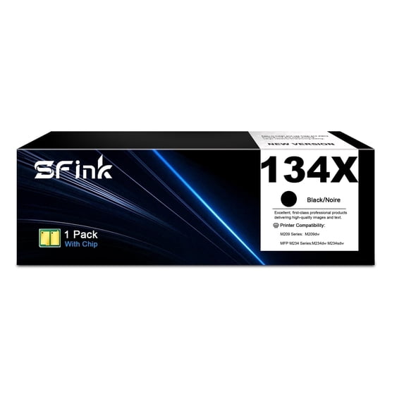 134X W1340X Toner Cartridge 1 Pack Black Compatible for HP134X 134A for Laser M209dw, MFP M234dw M234sdw Printers