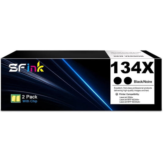 134X W1340X Toner Cartridge Black Compatible for HP134X 134A Toner Cartridges for Laser M209dw, MFP M234dw M234sdw Printers (2 Pack)