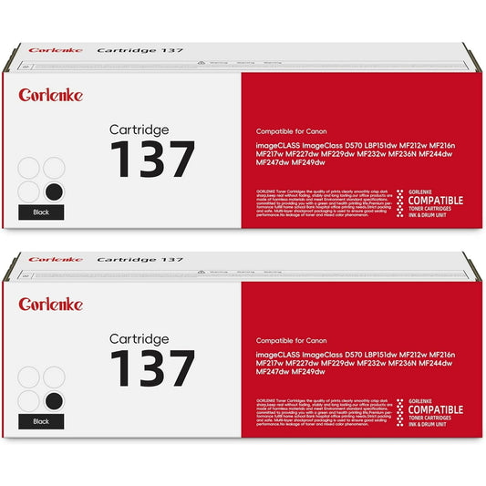137 Toner Cartridge 137 Black CRG137 Replacement for Canon 137 Toner ImageCLASS mf212w mf216n mf217w mf227dw mf229dw mf232w mf236n mf247dw mf244dw mf249dw Printer Ink 2-Pack, 9435B001