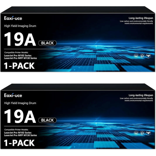 19A CF219A Drum Unit Black High Yield 2-Pack | 19A Drum Unit Compatible for HP 19A Imaging Drum 19A Ink with Pro M102 Series Pro MFP M130 Series Printer (No Toner Included)