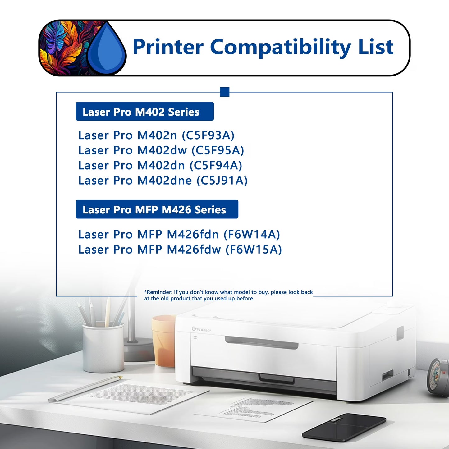 26X Toner Cartridge 2 Pack Compatible for 26X CF226X Black Toner Cartridges for Laser Pro M402 Series ; Laser Pro MFP M426 Series Printers