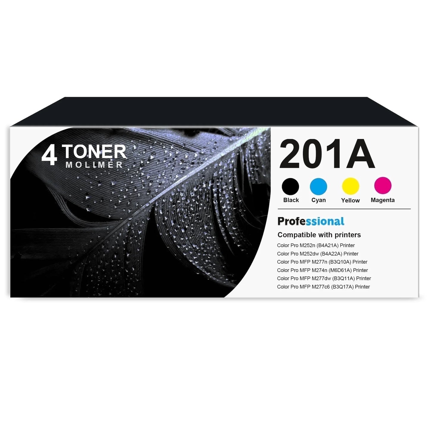 201A 201X High Yield Toner Cartridges Compatible for 201A CF400A 201X CF401A CF402A CF403A Toner Cartridge set Pro MFP M277dw M277c6 Printer, 4 Pack (Black Cyan Magenta Yellow)