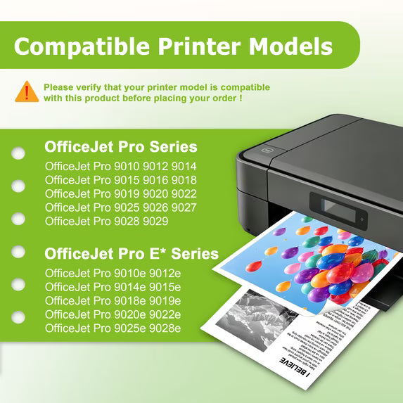 962XL 962 XL Ink Cartridges Compatible for HP 962 XL Ink Cartridge Work for Officejet Pro 9015e 9010 9025e Printers (4 Pack)