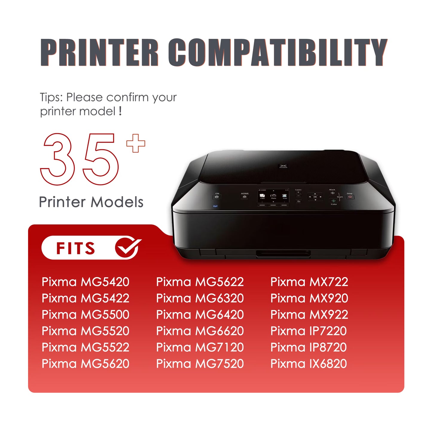 PGI-250XL CLI-251XL Ink Cartridges Compatible for Canon 250 251 Ink 250XL 251XL Ink Cartridges for Canon Pixma MG5420 MG5622 MG6320 MX922 IP7220 IP8720 Printers (5 Pack)
