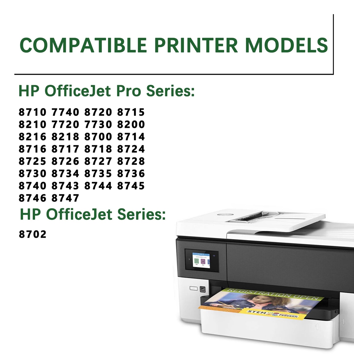 952XL Ink Cartridges (2BK+1C+1M+1Y) Compatible with HP 952XL Ink Cartridges Combo Pack with OfficeJet Pro 7740 Printer