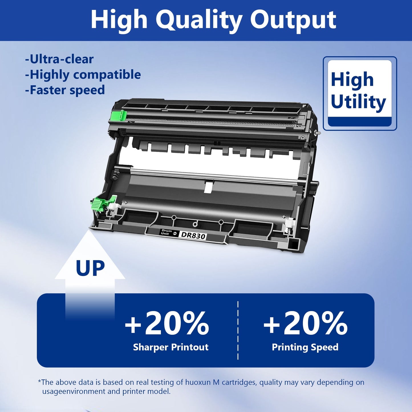 DR830 Drum Unit 1 Pack Black Compatible for Brother DR 830 DR-830 Drum for DCP-L2640DW HL-L2460DW HL-L2405W HL-L2400D HL-L2480DW MFC-L2820DWXL Printer