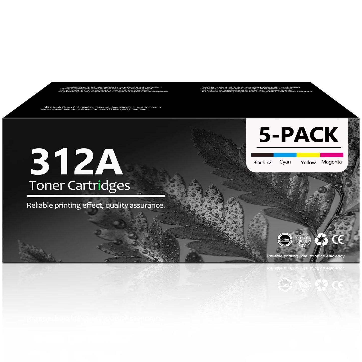 312A Toner Cartridge Compatible for 312A Combo Pack Toner Cartridge Printer (5 Pack)