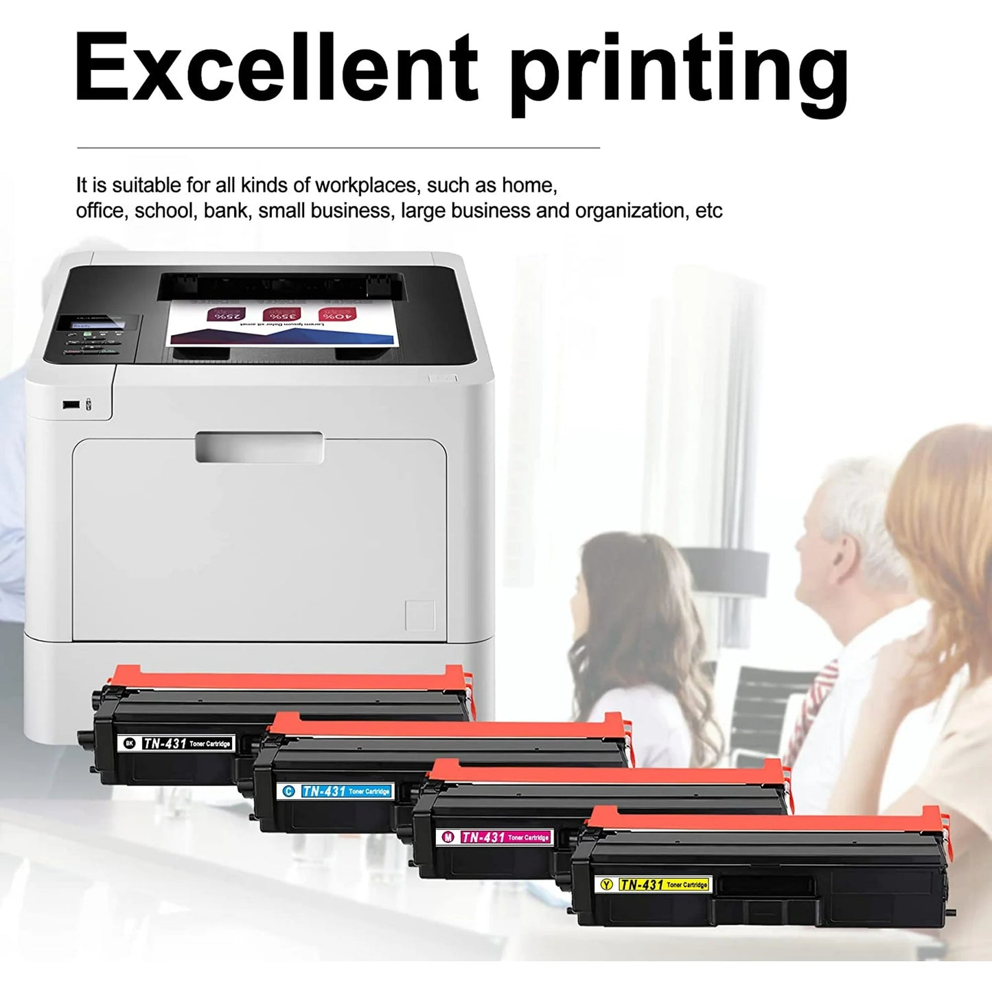 TN431 5-Pack Toner Cartridge Compatible for Brother TN 431 HL-L8260CDW MFC-L8610 L9570CDWT Printer