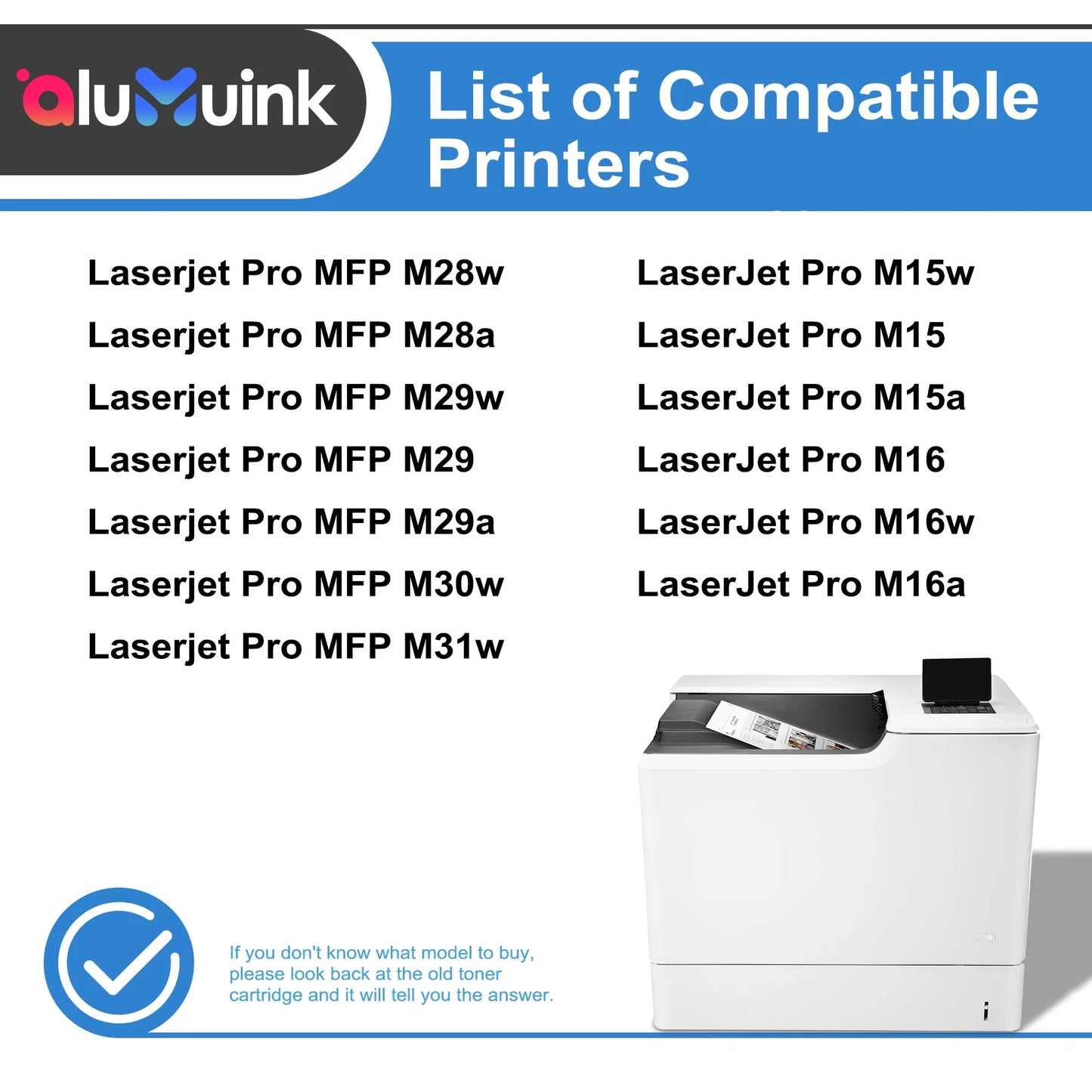48A Black Compatible for HP 48A CF248A Toner Cartridge for LaserJet Pro M15 M16 MFP M28a M29 Printer