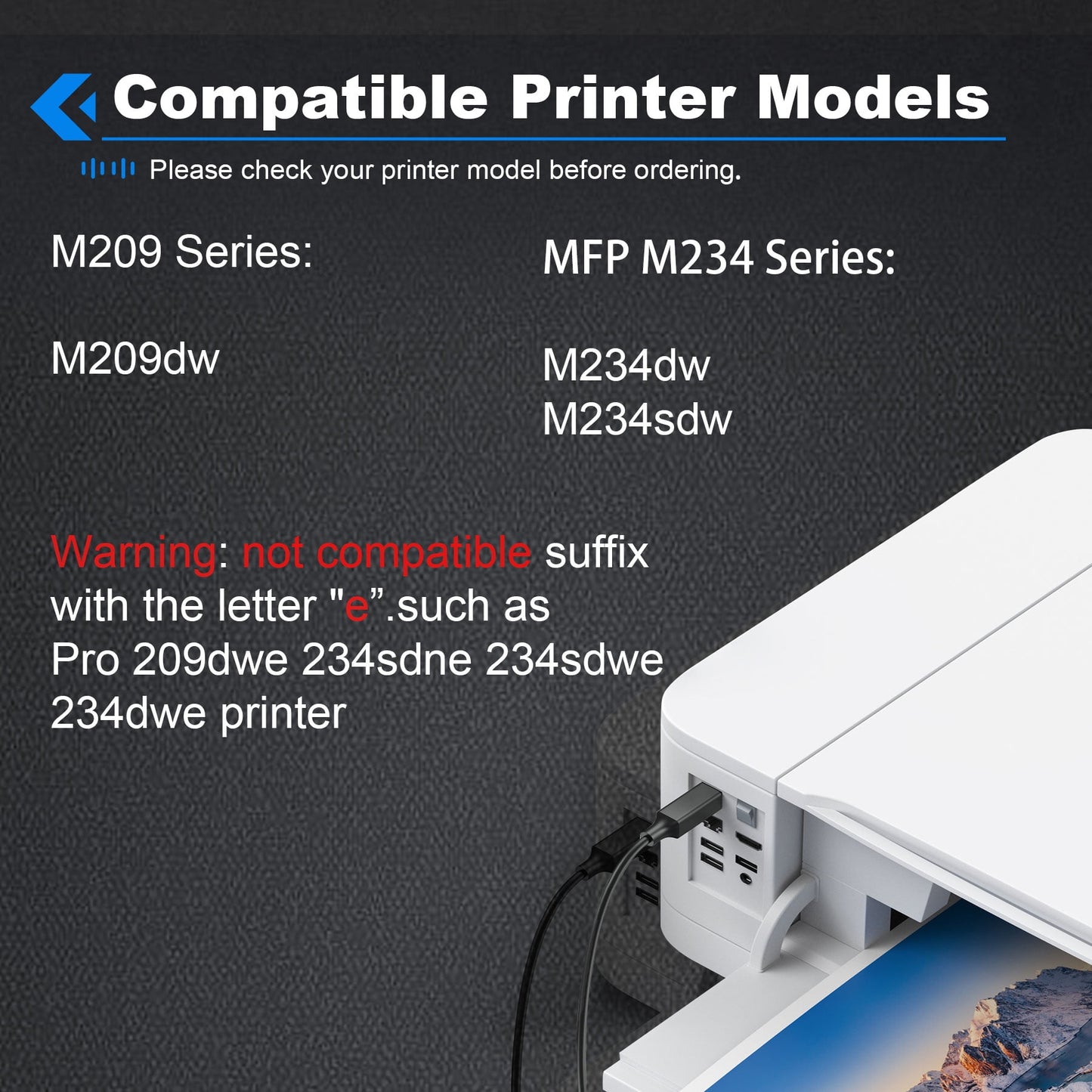 134A Toner Cartridges (with Chip) 2 Pack Black Compatible for HP 134A 134X W1340A W1340X Toner Cartridges for Laserjet 209dw, MFP M234dw, M234sdw Printer