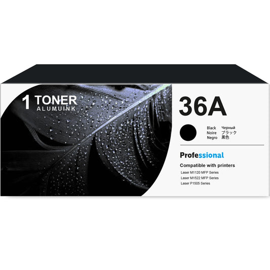 36A CB436A Toner Cartridge Black 1-Pack Compatible for HP 36A CB436A Toner Cartridges for Laser M1120mfp Series, M1522 MFP P1505 Series Printer