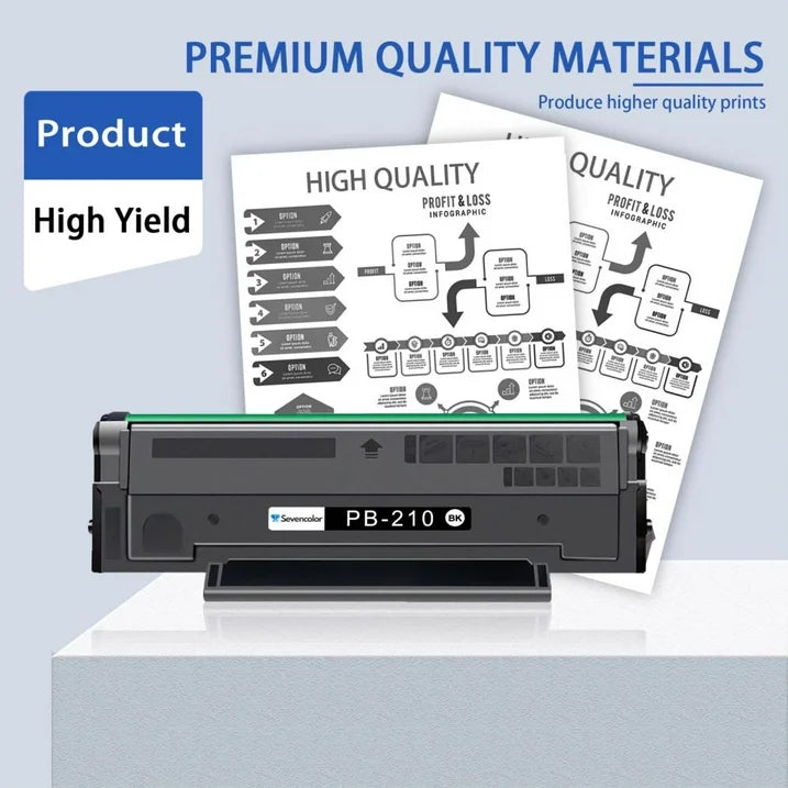 PB210 Toner Cartridge PB-210 Replacement for Pantum P2500W P2502W M6550NW M6600NW M6552NW, 2 Black