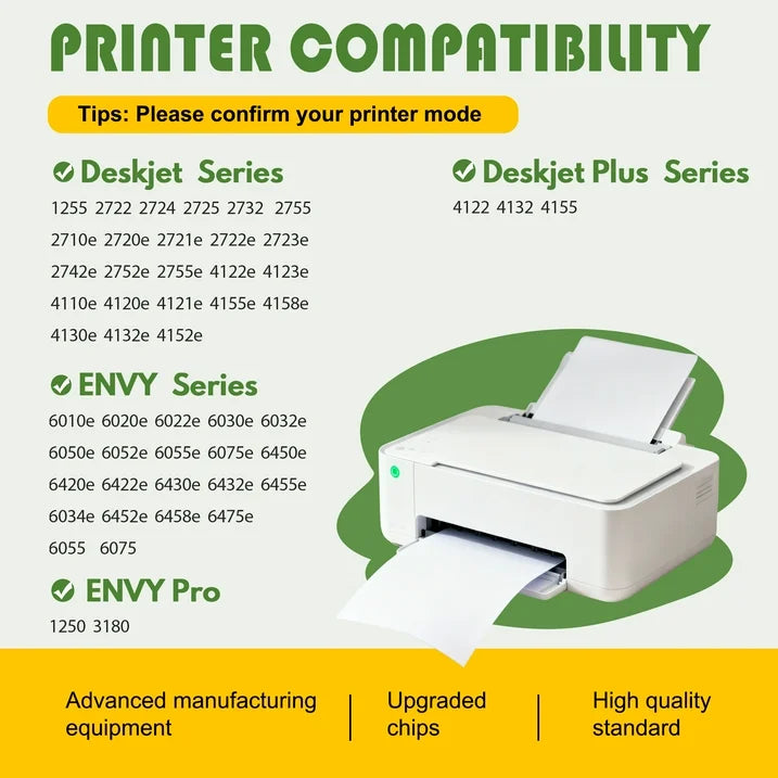 67XL 67 Ink Cartridge bundle Compatible for HP 67XL Ink Cartridges for DeskJet 2742e 2752e 2755e Envy 6000 6055 6055e Printer (Black ,Tri-Color)