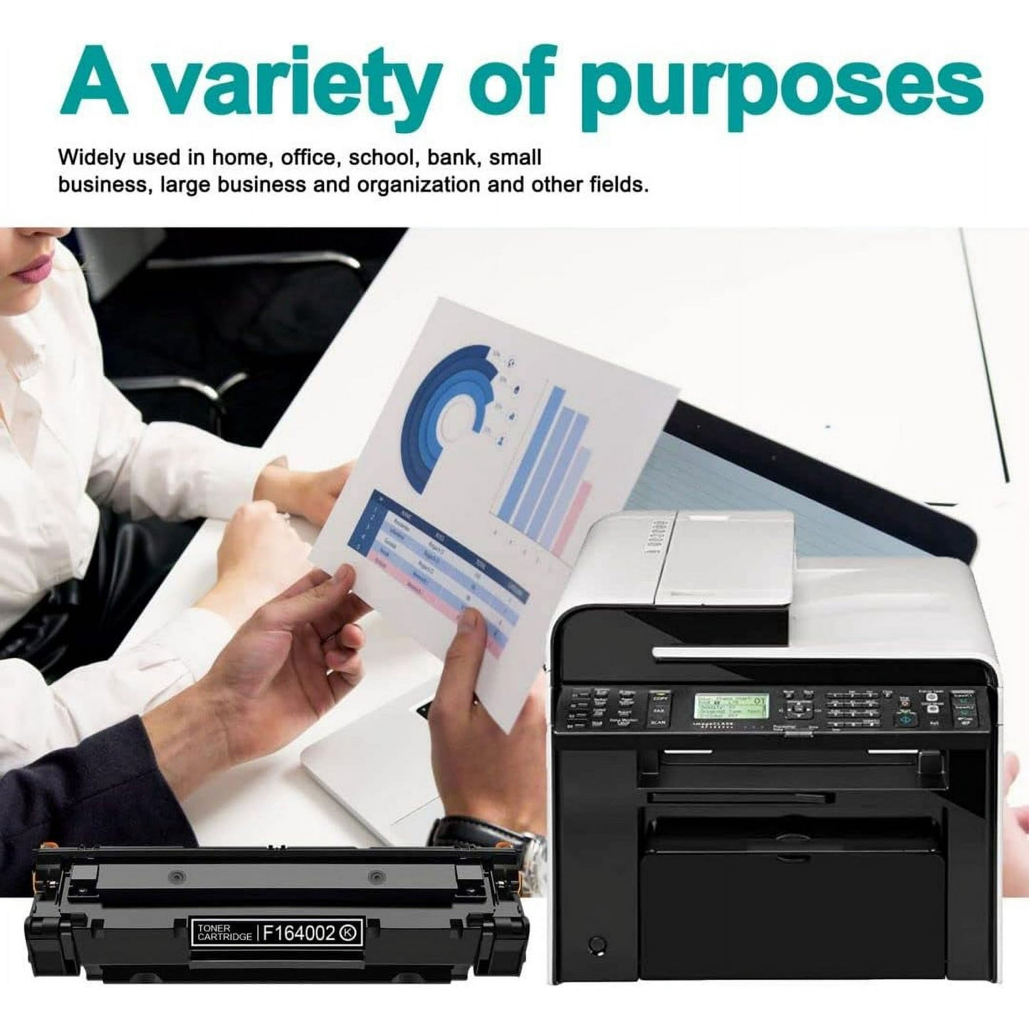 F164002 Toner Cartridge: F164002 Toner Cartridge Replacement for Canon F164002 Printer