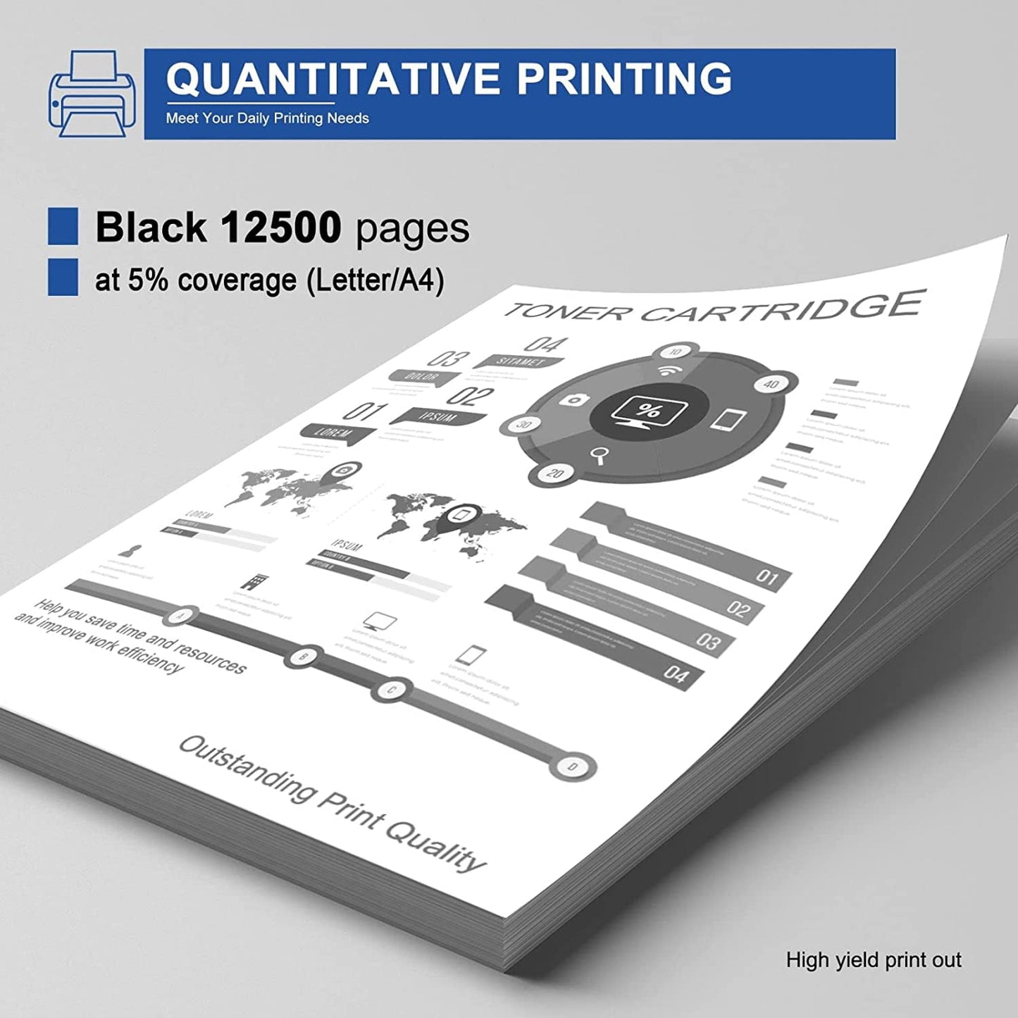 DR 730 Black Drum Unit (NOT Toner) Replacement for Brother DR 730 for Brother HL-L2350DW Printer (1 Pack)