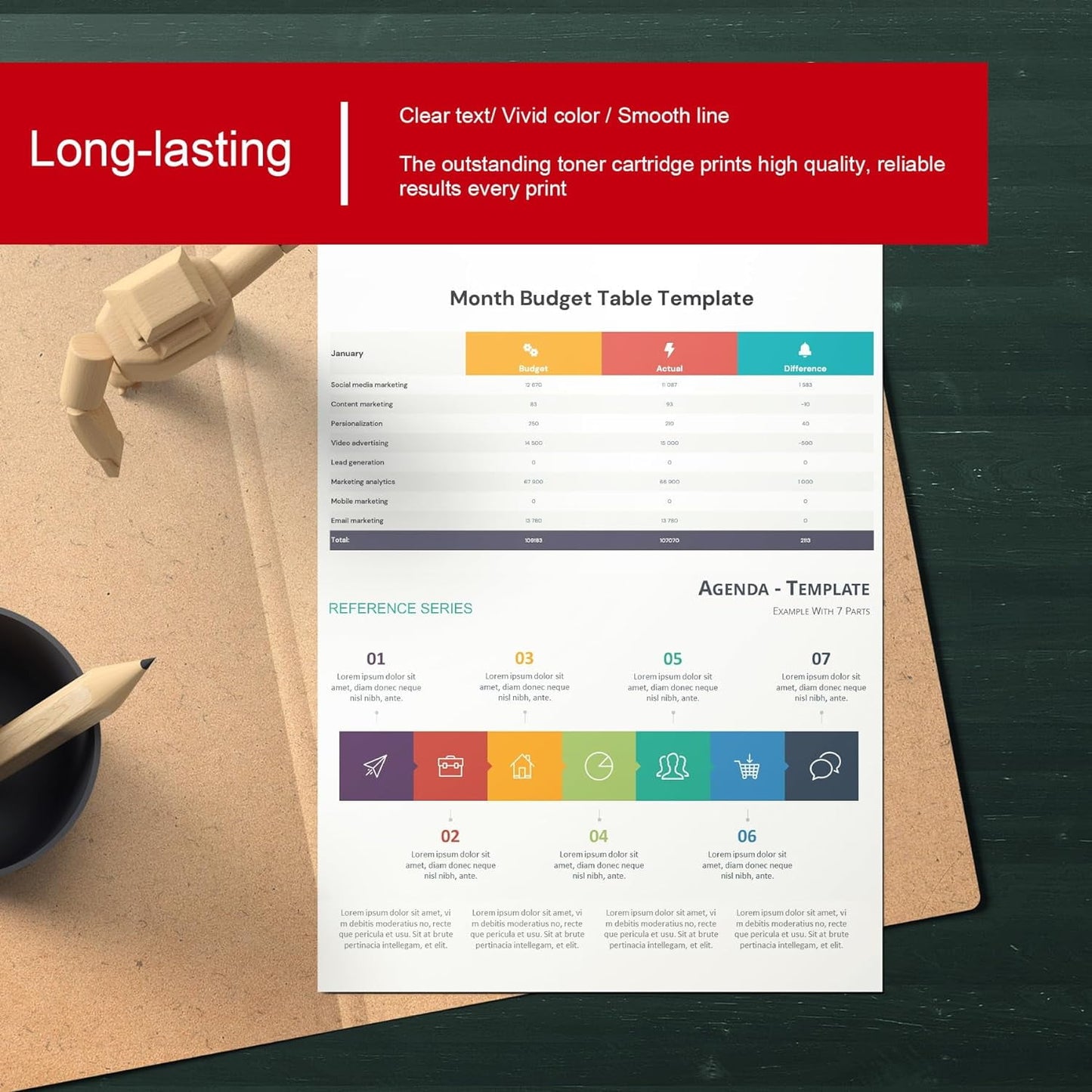 055H High Yield Toner Cartridge (4-Pack, Black Cyan Magenta Yellow): Replacement for Canon 055H Cartridge Color imageCLASS MF741Cdw MF743Cdw MF745Cdw Printer