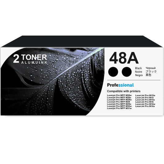 48A CF248A Compatible for HP 48A CF248A Toner Cartridge for LaserJet Pro MFP M15 M29 Printer(2 Pack）