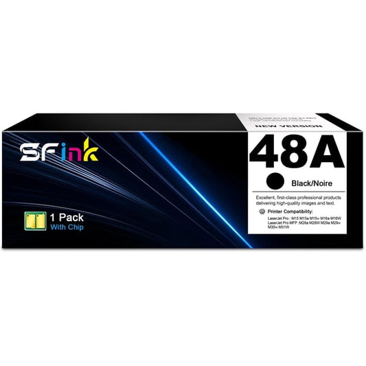 48A CF248A Toner Cartridge 1-Pack Black Compatible for HP48A CF248A Toner Cartridges for LaserJet Pro M15w M15a M16w M16a M28w M29w M29a M30w Printer