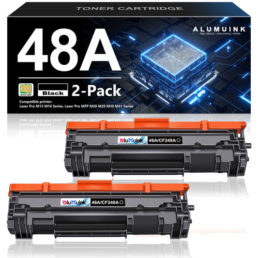 48A Toner Compatible for HP 48A Toner Cartridge for HP LaserJet Pro M15a M16w Printer 2 Pack(Black)
