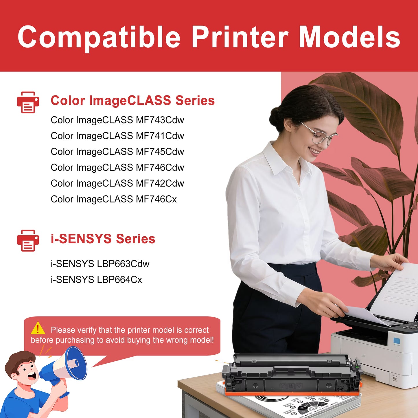 4 Pack CRG-055H 055H Toner Cartridge Compatible for Canon CRG 055H Toner Color ImageCLASS MF743Cdw MF741Cdw i-SENSYS LBP663Cdw LBP664Cx Printers (Black / Cyan / Magenta / Yellow)