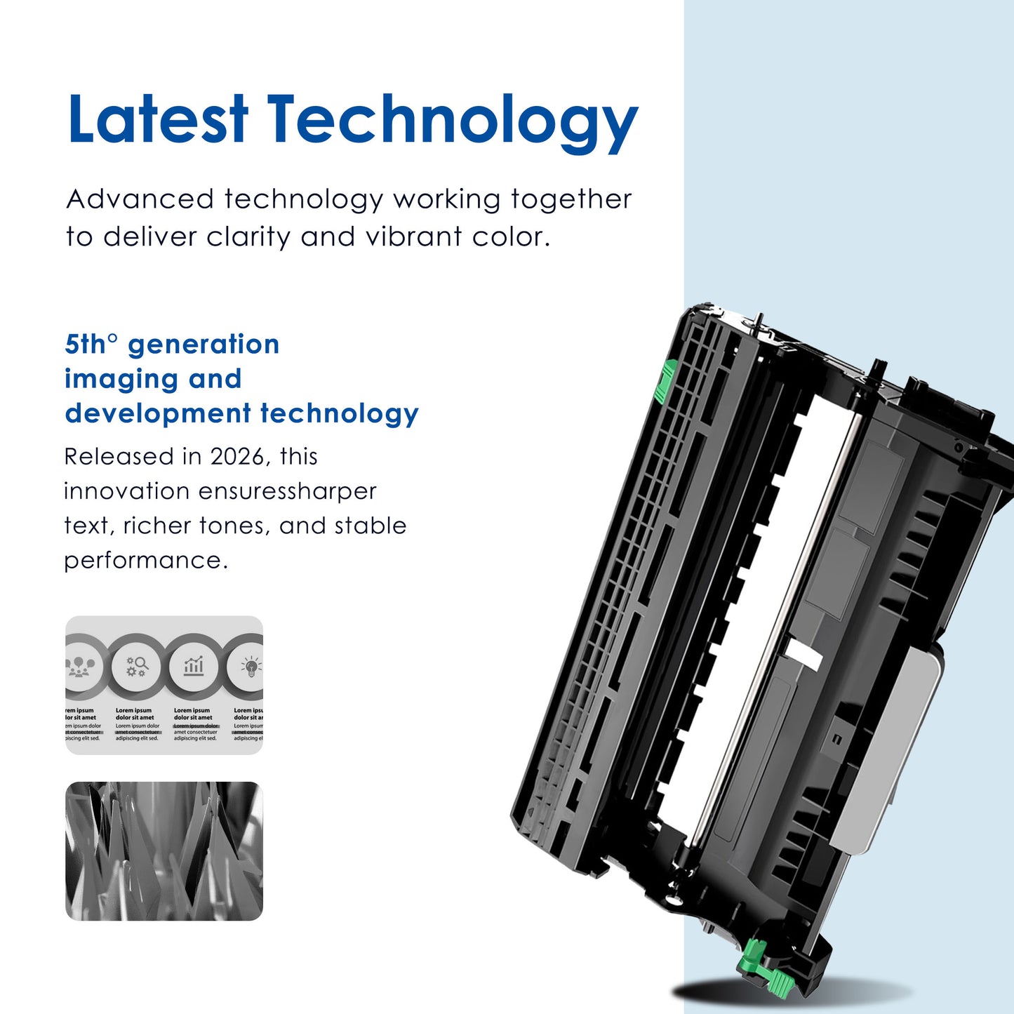 DR730 DR 730 Drum Unit Compatible for Brother DR730 High Yield Black Works with DCP-L2550DW HL-L2350DW MFC-L2710DW [ 1-Pack, 13000 Pages Per drum unit ]