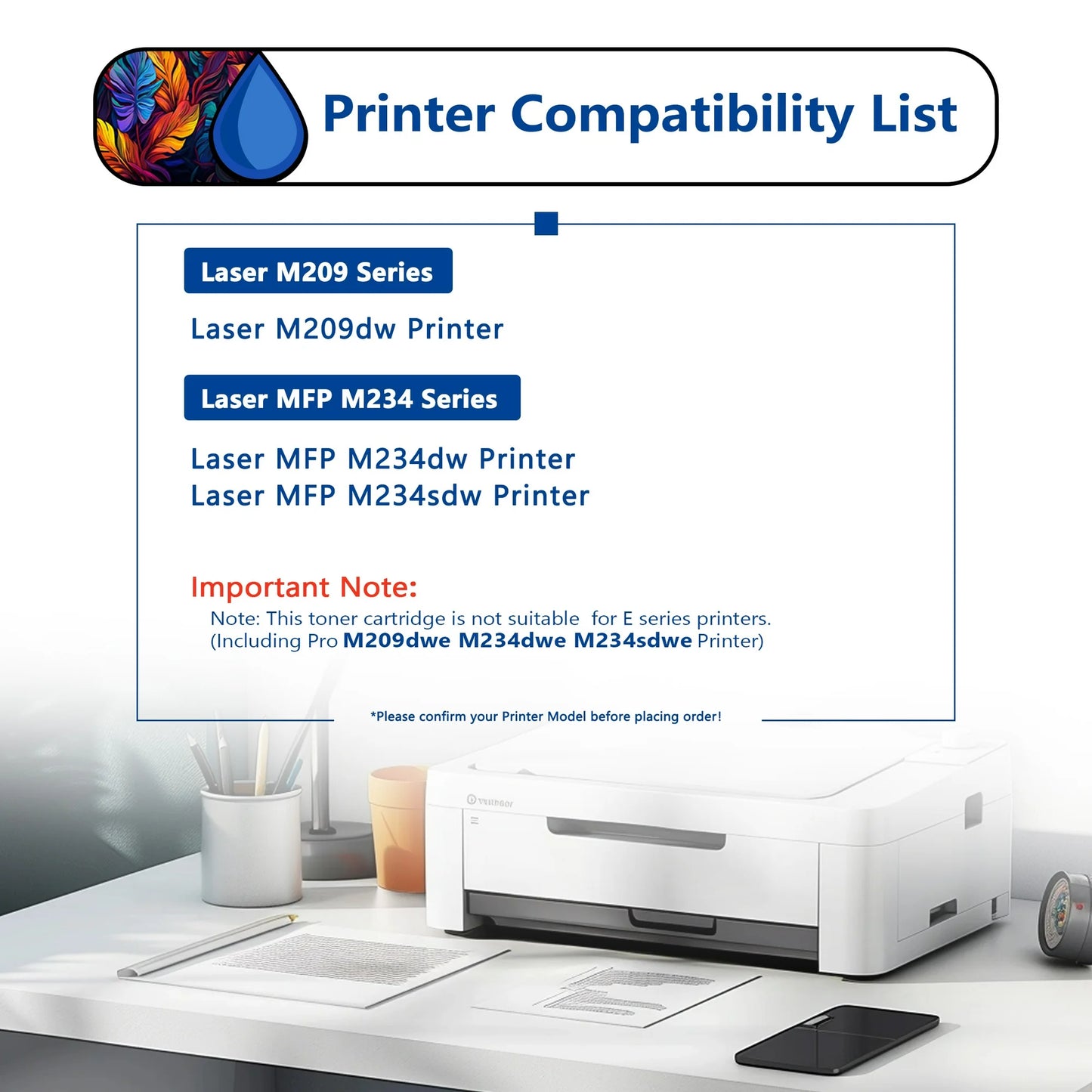 134X Toner Cartridge 1 Pack Compatible for HP 134X W1340X Black Toner Cartridges for Laser M209,MFP M234 Series Printers
