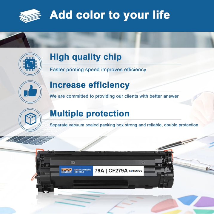 79A Toner Cartridge CF279A Compatible for 79A CF279A Toner Pro MFP M26nw M12w Printer (2-Pack )