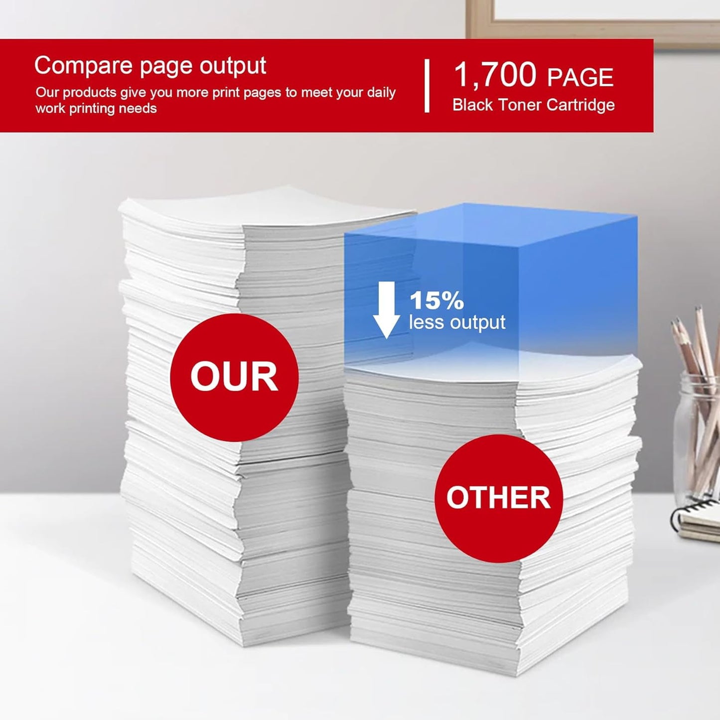 071 CRG071 High-Yield Black Toner Cartridge (1-Pack) 071 Toner Cartridge Replacement for Canon 071 Toner LBP122dw Printer