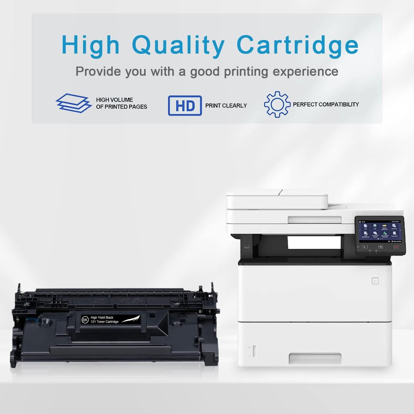 121 High Yield Toner Cartridge Black (3252C001) 2Black CRG121 121 Toner Cartridge Replacement for Canon 121 ImageCLASS D1620 D1650 Printer