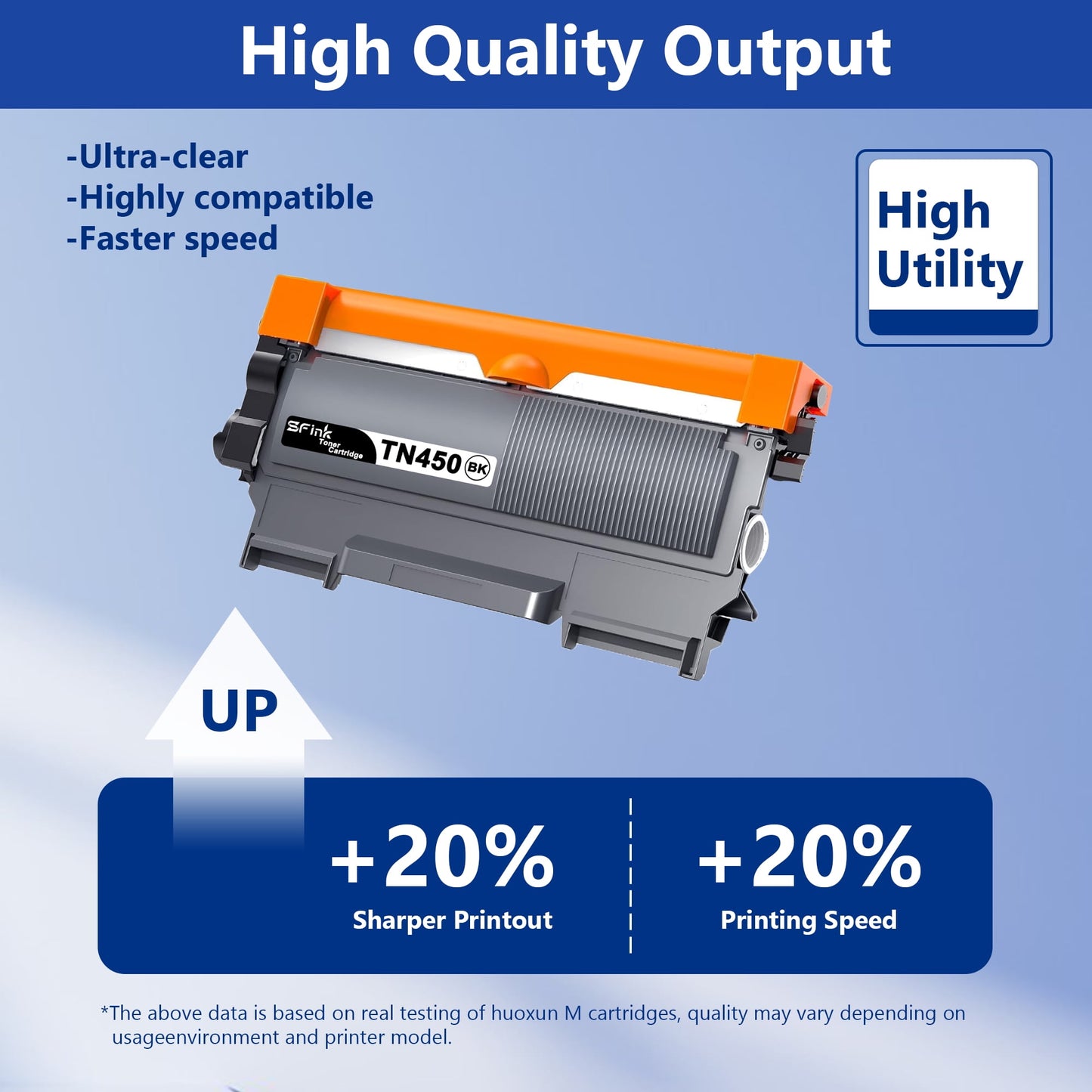 TN450 High Yield Toner-Cartridge 1-Black Replacement for TN450 Brother IntelliFax-2940 Printer