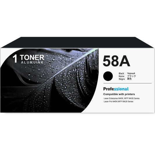 58A CF258A Toner Cartridge Black 1-Pack Compatible for HP 58A CF258A Toner Cartridges for Laser Enterprise M406, MFP M430 Series, Laser Pro M404,MFP M428 Series Printer